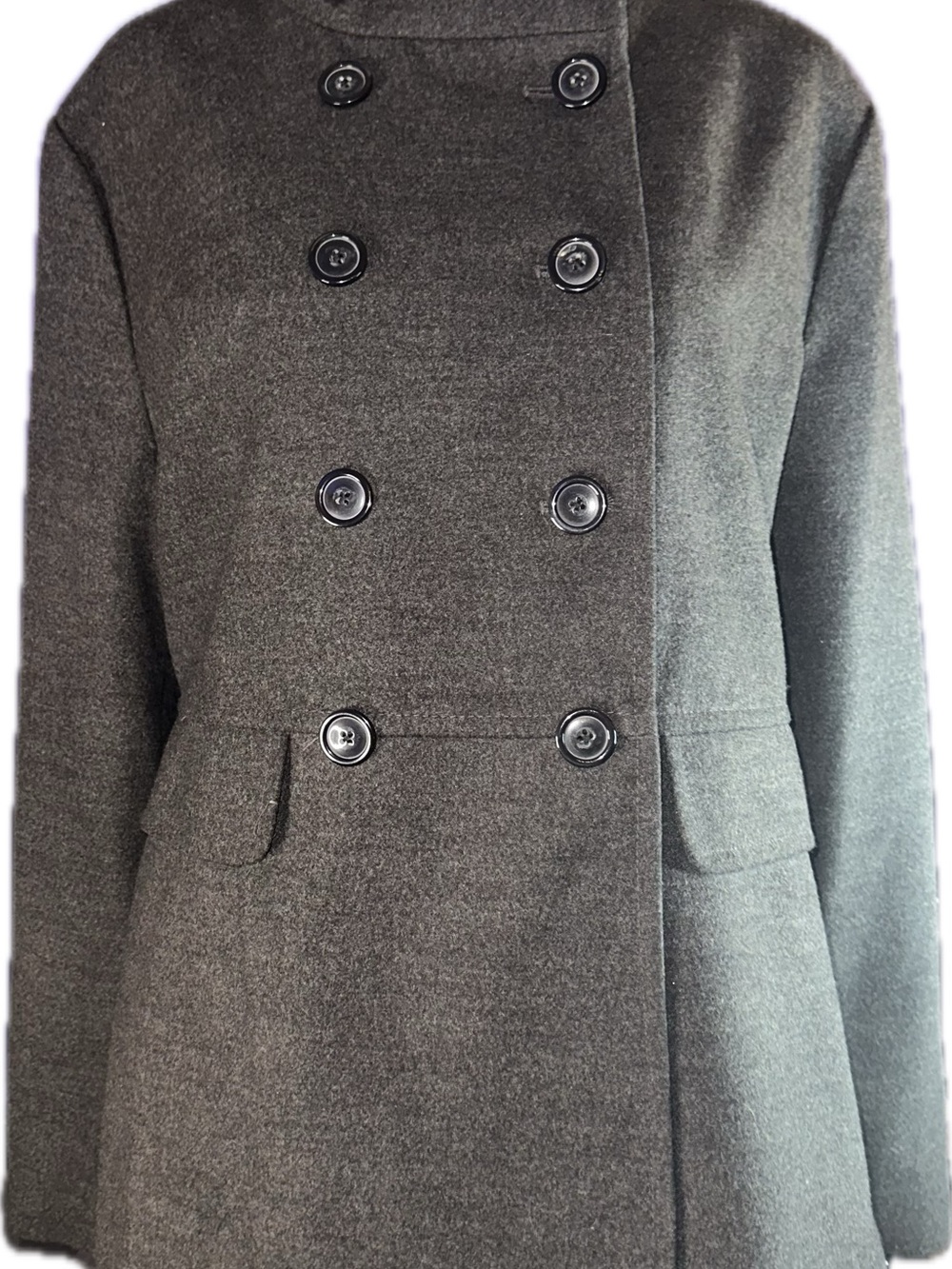 Old Navy Double-Breasted Pea Coat in Charcoal Gray